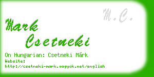 mark csetneki business card