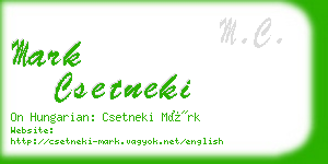 mark csetneki business card